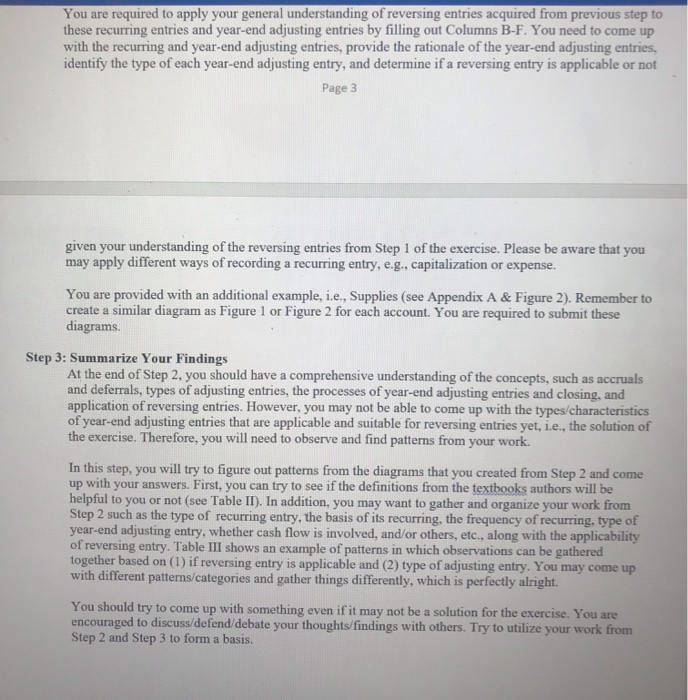 Some of these entries will be repeating because of the nature of