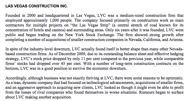 the Supply Chain Management (SCM) group at Las Vegas Construction Inc. (LVC),