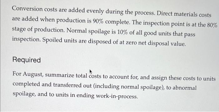 method, inspection at 80% completion. [Excel template) (LO 3) Ottawa Manufacturing is