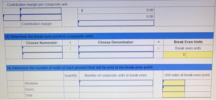 sels windows and doors in the ratio of 1:3 (Windows.doors). The selling