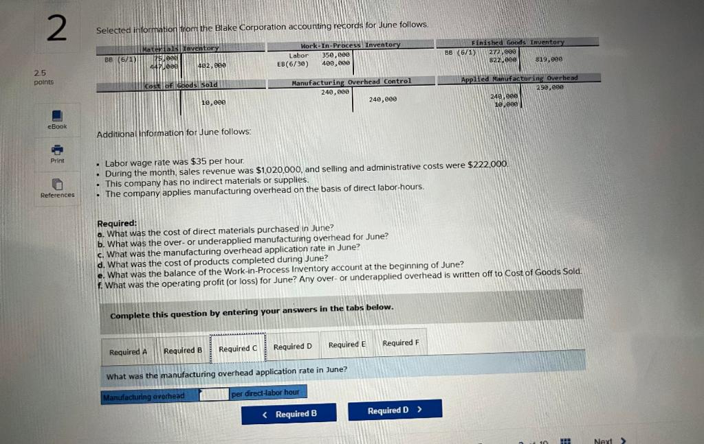 Labor 850,000 EBC6/300 400,000 Finished Goods Inventory BB (6/1 277,000 822 ead