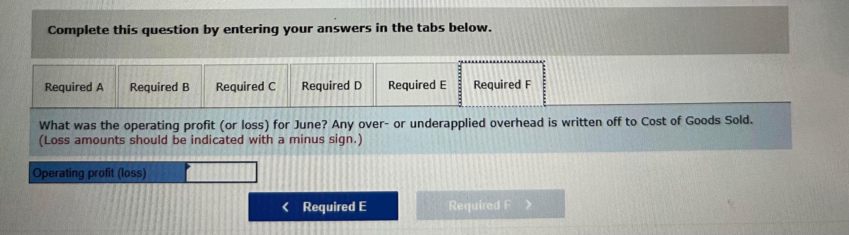 for June follows Labor wage rate was $35 per hout During the
