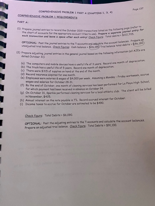  Comprehensive Problem 1 Part A Page 137 COMPREHENSIVE PROBLEM 1 PART