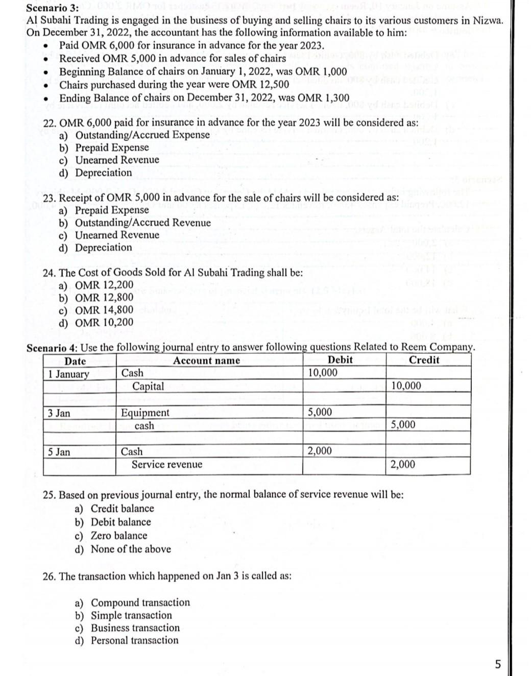 value of an asset b) Cost of buying a new fixed asset
