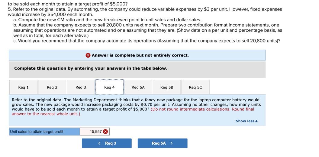 has been experiencing financial difficulty for some time. The company's contribution format