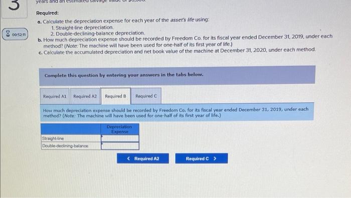 estimated salvage value of $6.600 2001251 Required: 8. Calculate the depreciation expense