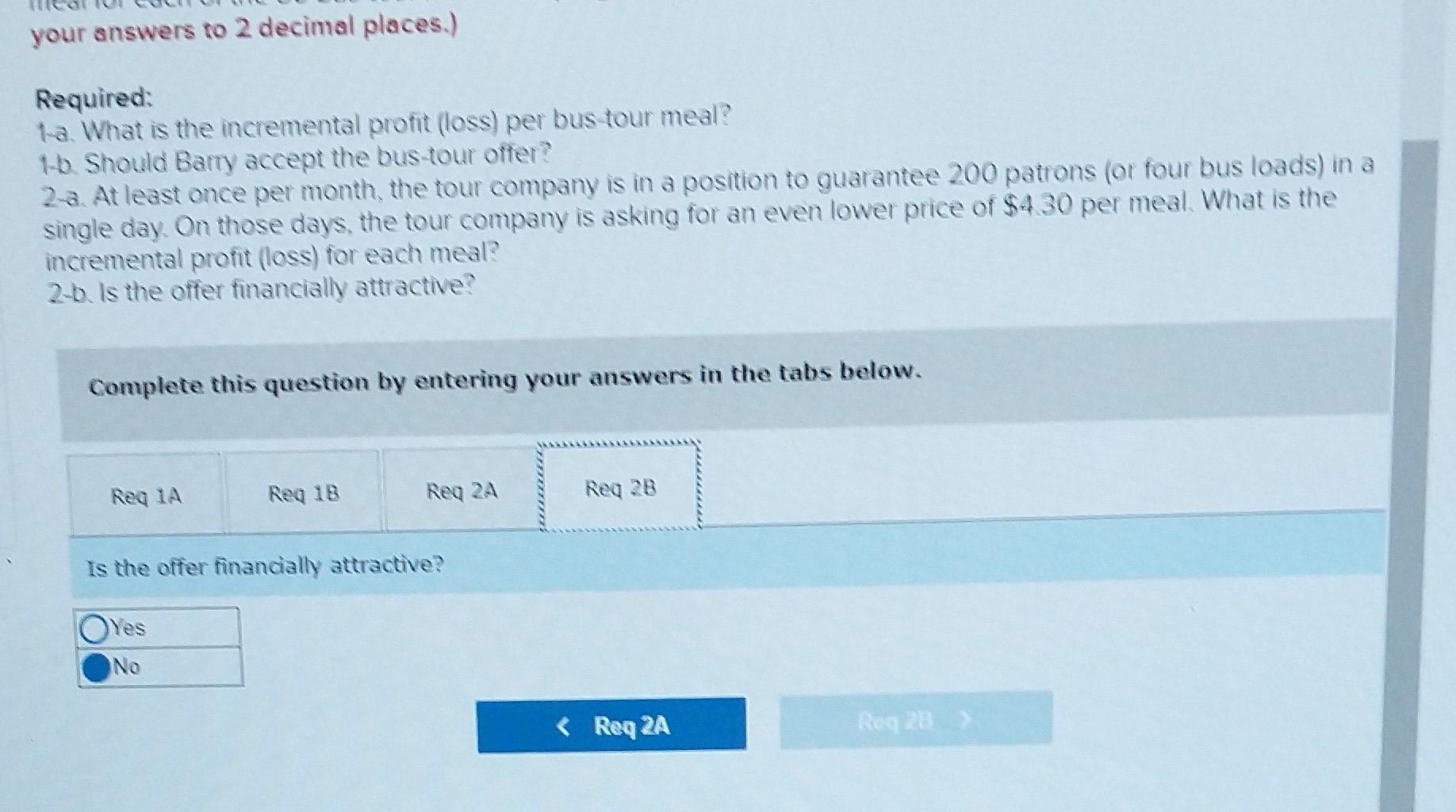 figures his fixed costs, on a daily basis, are about $2,700. From