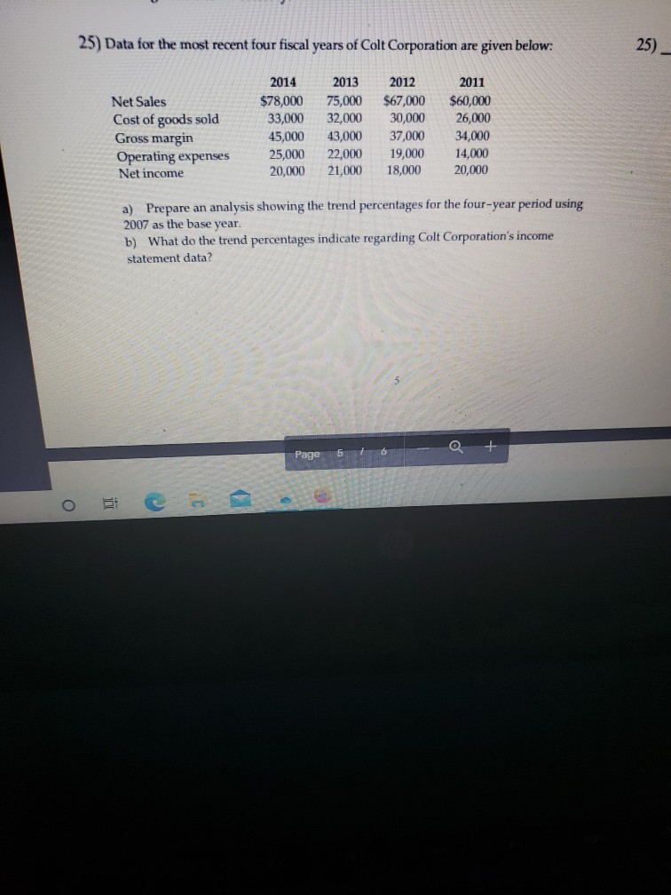 was overstated, but all other financial statements items were properly reported the