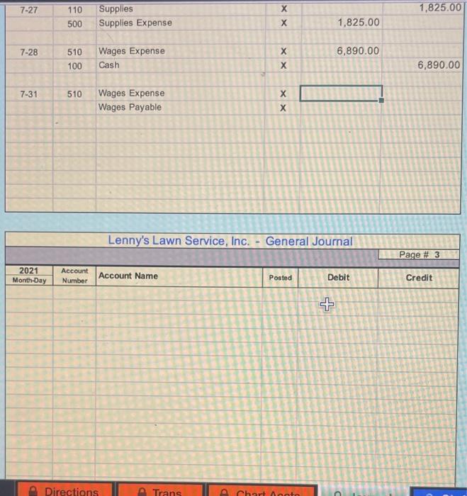 Rev-Exp tabs Forms for the July 31, 2021: Pre-Closing Trial Balance (Trial