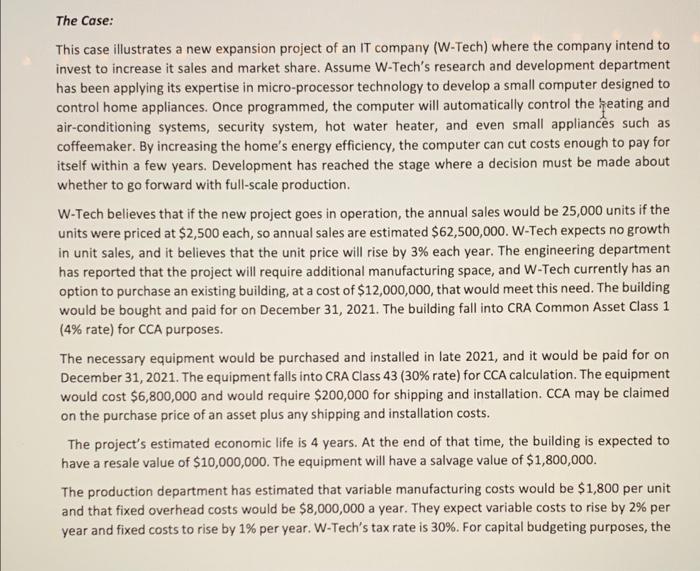 Help needed on question 6 and 7. The Case: This case illustrates