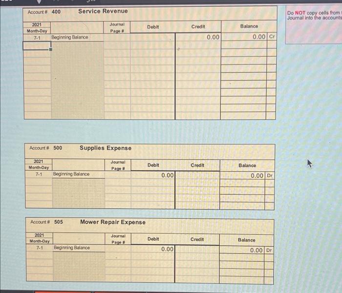 of Accounts (click the Chart Accts tab and then click the Printer