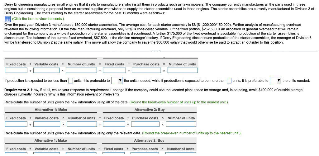 The company currently manufactures all the parts used in these engines but