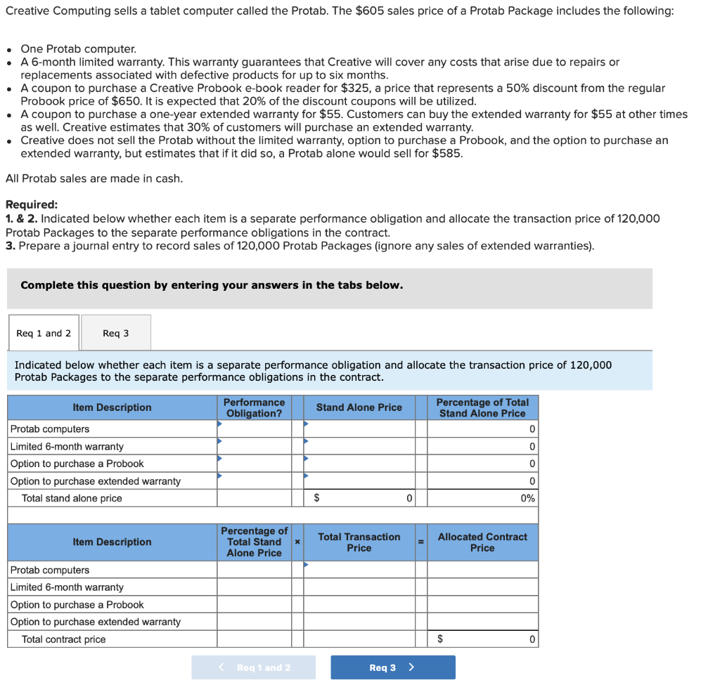 Please help me solve!! Creative Computing sells a tablet computer called the