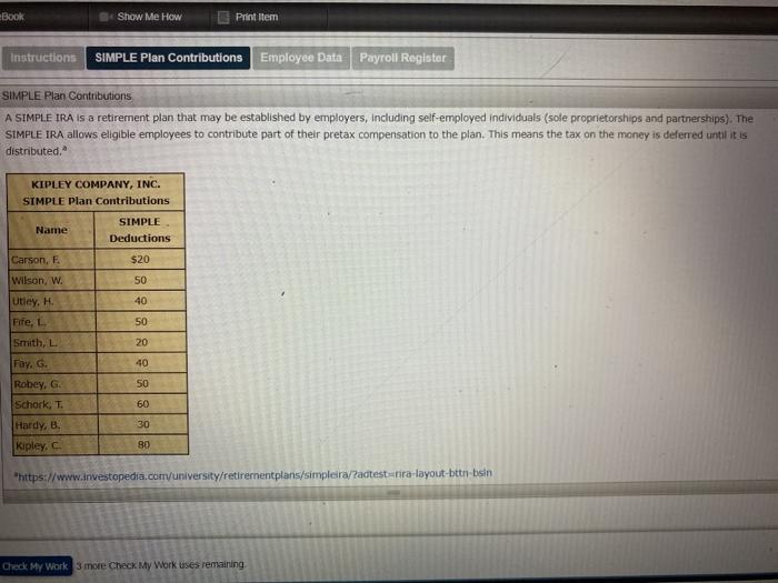 federal income taxes for each employee. 3. Determine and record the state