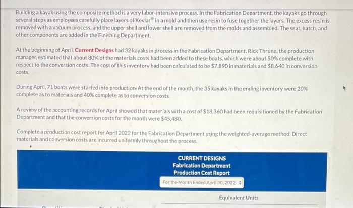 pls help! will leave good review! Building a kayak using the composite