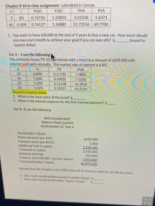 F$1 PVA FVA 5 6% 0.74726 1.33823 4.21236 5.6371 60 0.50% 0.74137