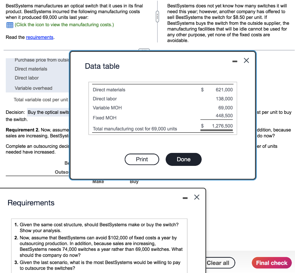 Please help Please help with requirements 2 and 3 in this
