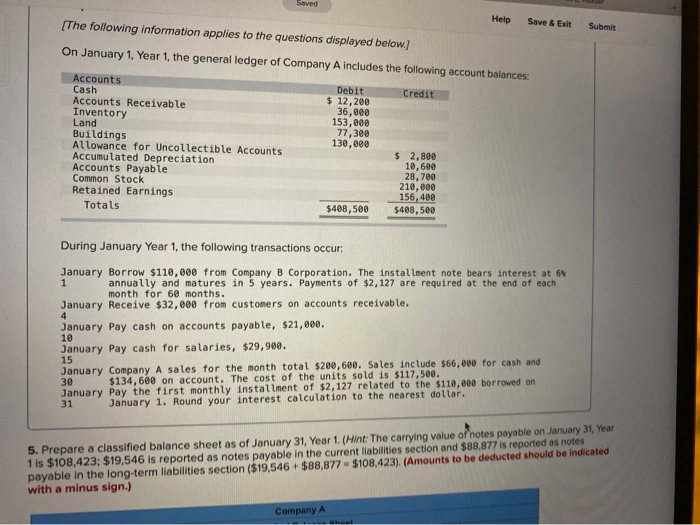  Help Save & Exit Submit (The following information applies to the