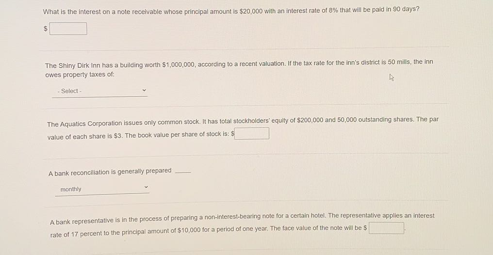 What is the interest on a note receivable whose principal amount