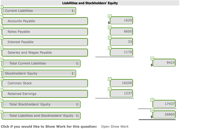 Balance Sheet March 31, 2017 Assets Current Assets Cash 7950 Accounts Receivable