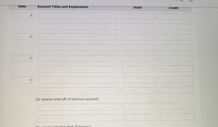used, prepare general journal entries without explanations to record the following transactions.