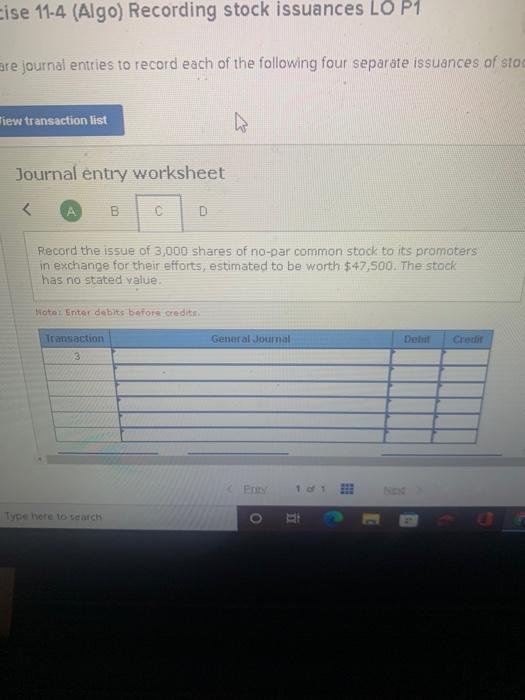 questions displayed below) Following are the issuances of stock transactions 1. A