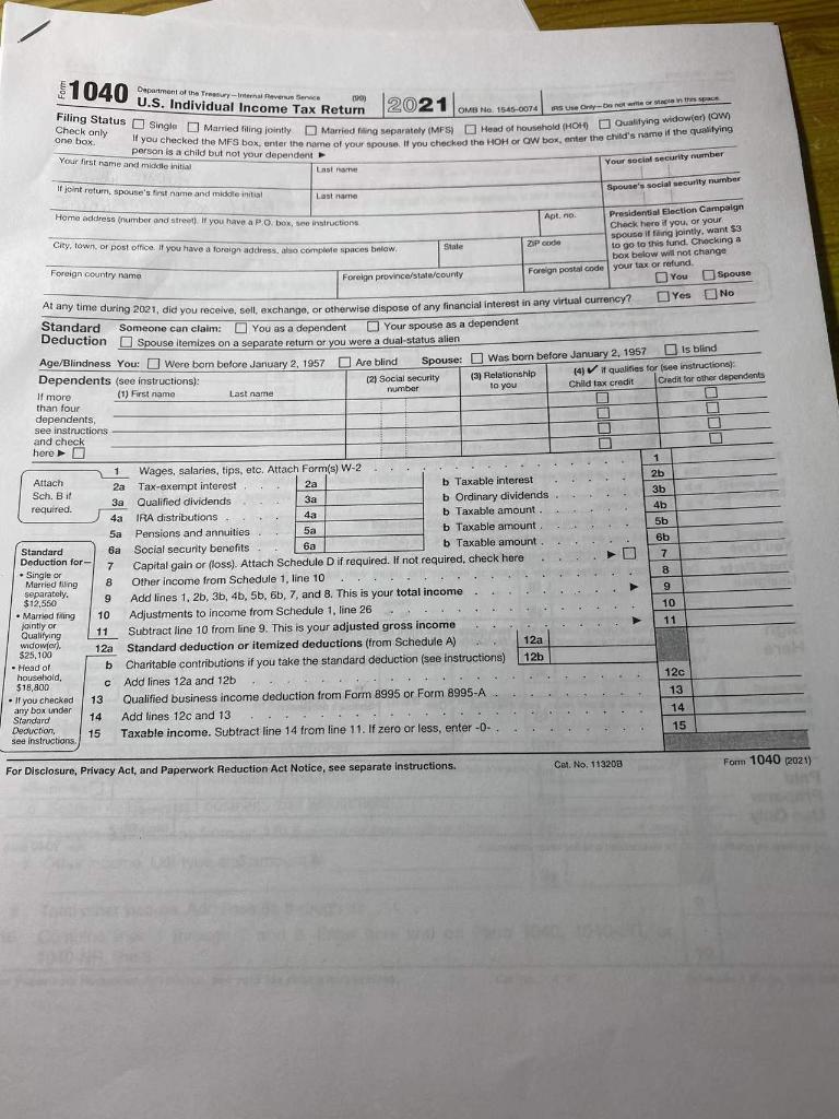 supporting schedules. Al Jones (333-44-5555) and Mary Jones (555-44-3333) are married and