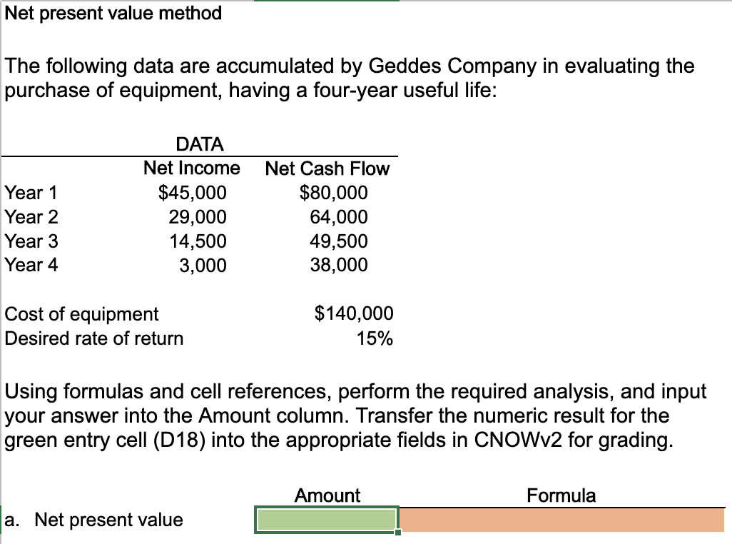  eBook Show Me How Office 365 Net present value method The