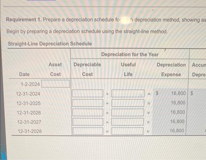 given, thank you! On January 2,2024. Os Time Delivery Service purchased a