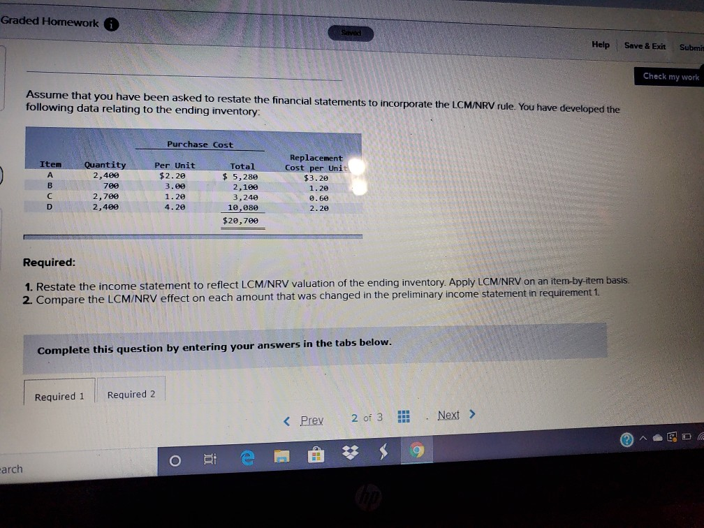 & Exit Submit Check my work Springer Anderson Gymnastics prepared its annual