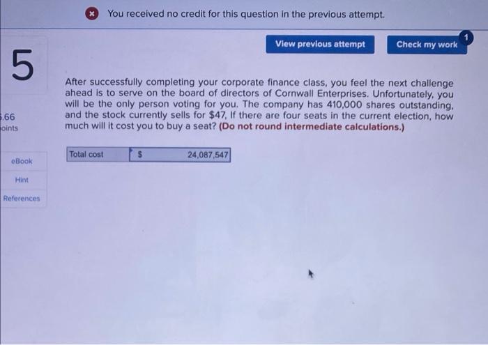 help please. the answer in the blank is wrong You received no