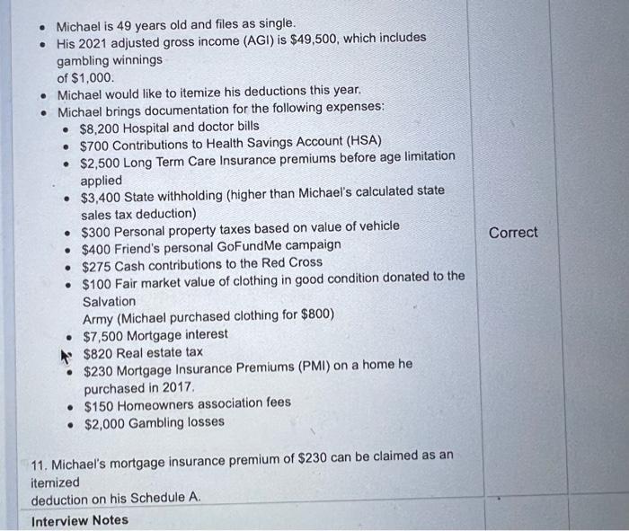 the year, Carol contributed $3,000 to her Health Savings Account (HSA) and