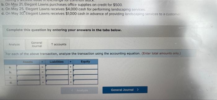 A1 For each transaction (1) analyze the transaction using the accounting equation,