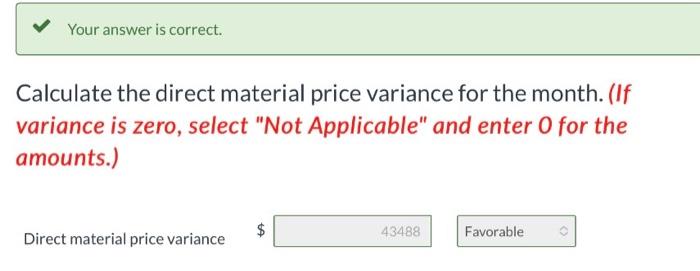 restaurant locations. Mark Donald, the company's controller, developed the following standard costs
