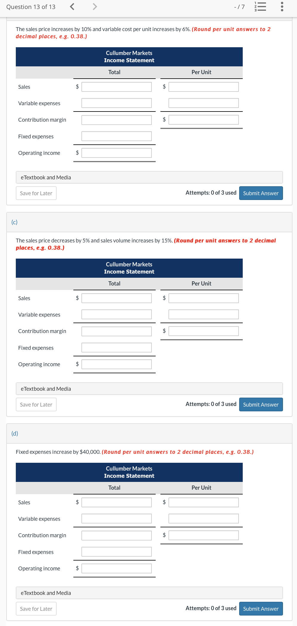 increases by 6%. (Round per unit answers to 2 decimal places, e.g.