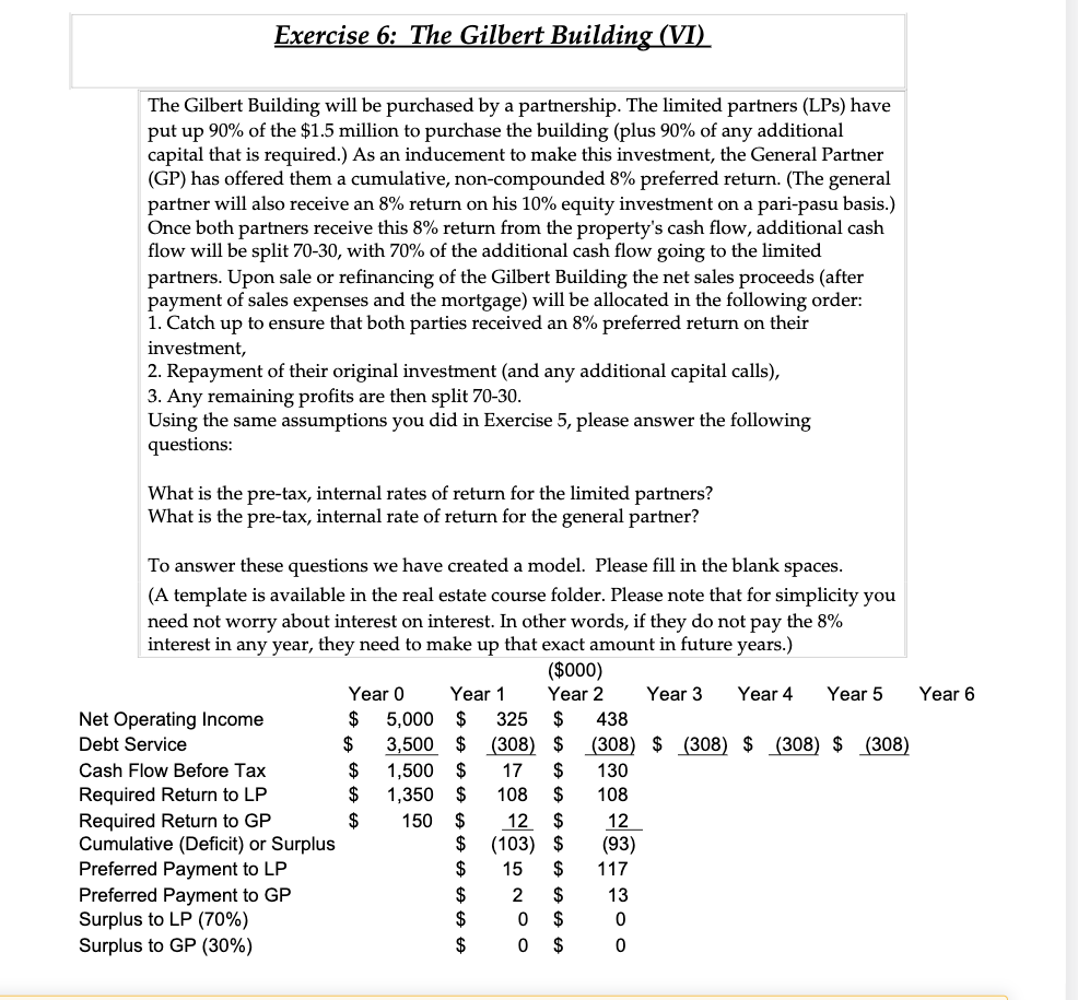  Exercise 6: The Gilbert Building (VI) The Gilbert Building will be
