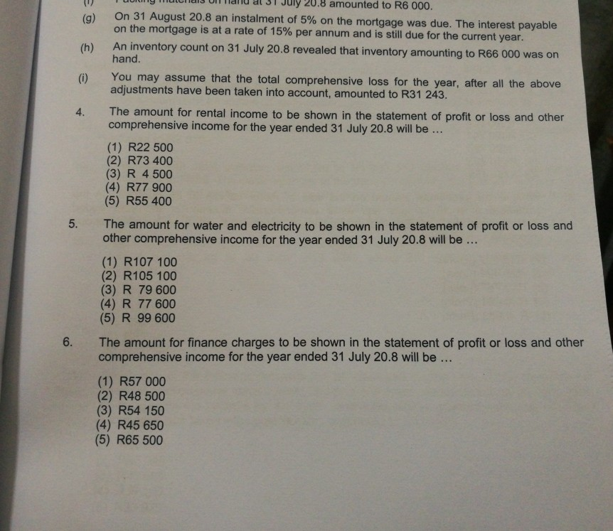 to 6. The following is the general ledger balances of Herbie a