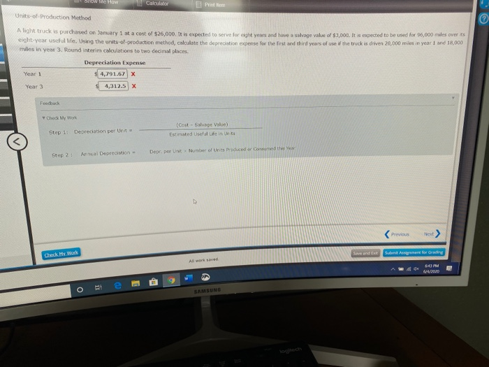 SHOW Me How Calculator El Printem Units-of Production Method A light