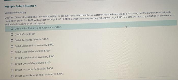  Multiple Select Question Select all that apply Dogs RUS uses the