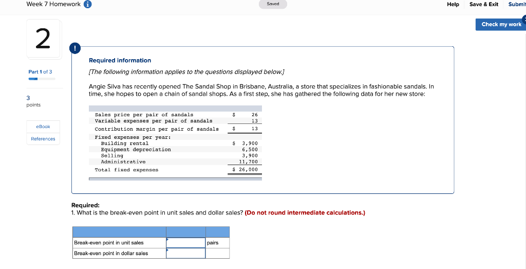 Week 7 Homework 0 Sud Saved Help Save & Exit Submit