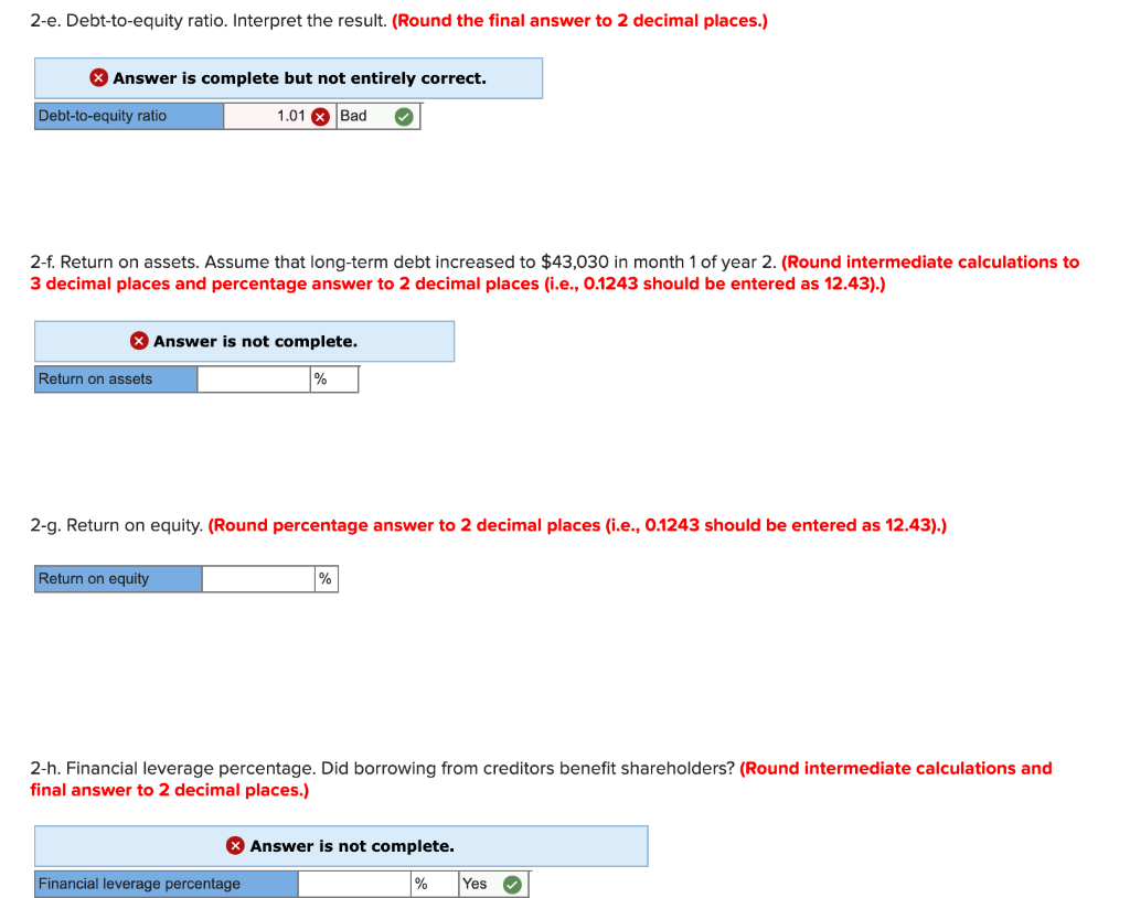 Company showed the following summarized data: Year 2 Year 1 Statement of