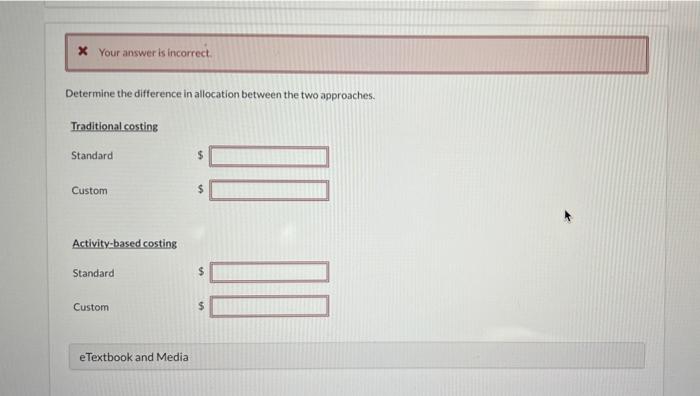 per setup hour eTextbook and Media X Your answer is incorrect. Determine