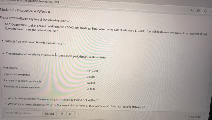  on topics/730895 Module 3 - Discussion 4 - Week 4 Please