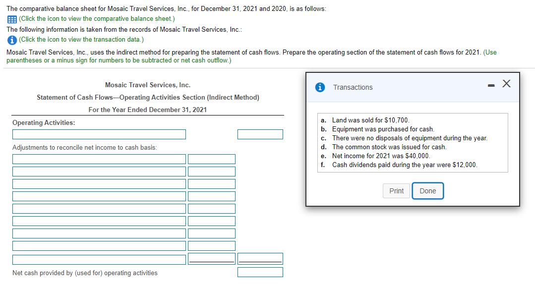 Please refer to data table and requirements for your answer. Right