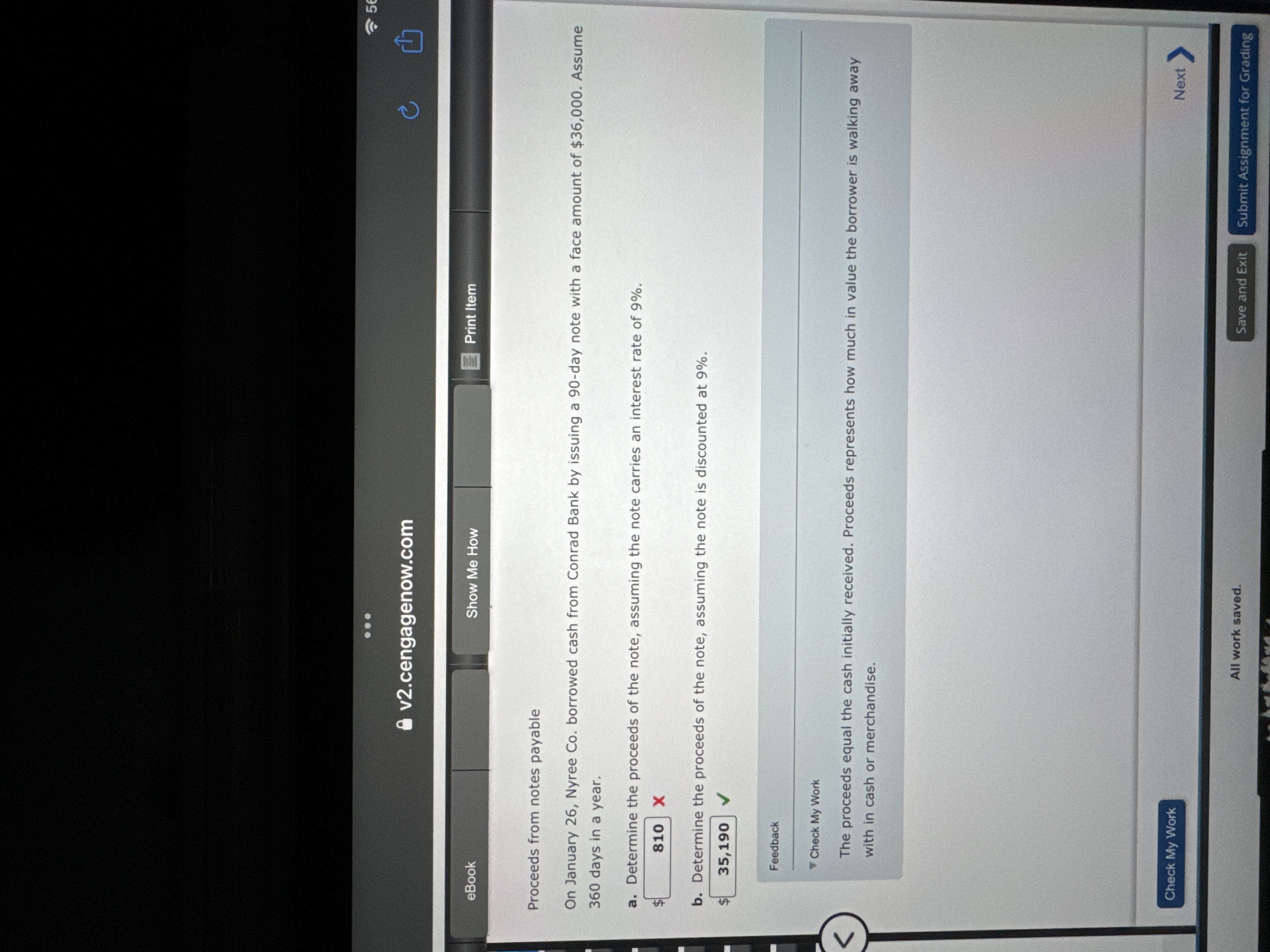  Proceeds from notes payable On January 26, Nyree Co. borrowed cash