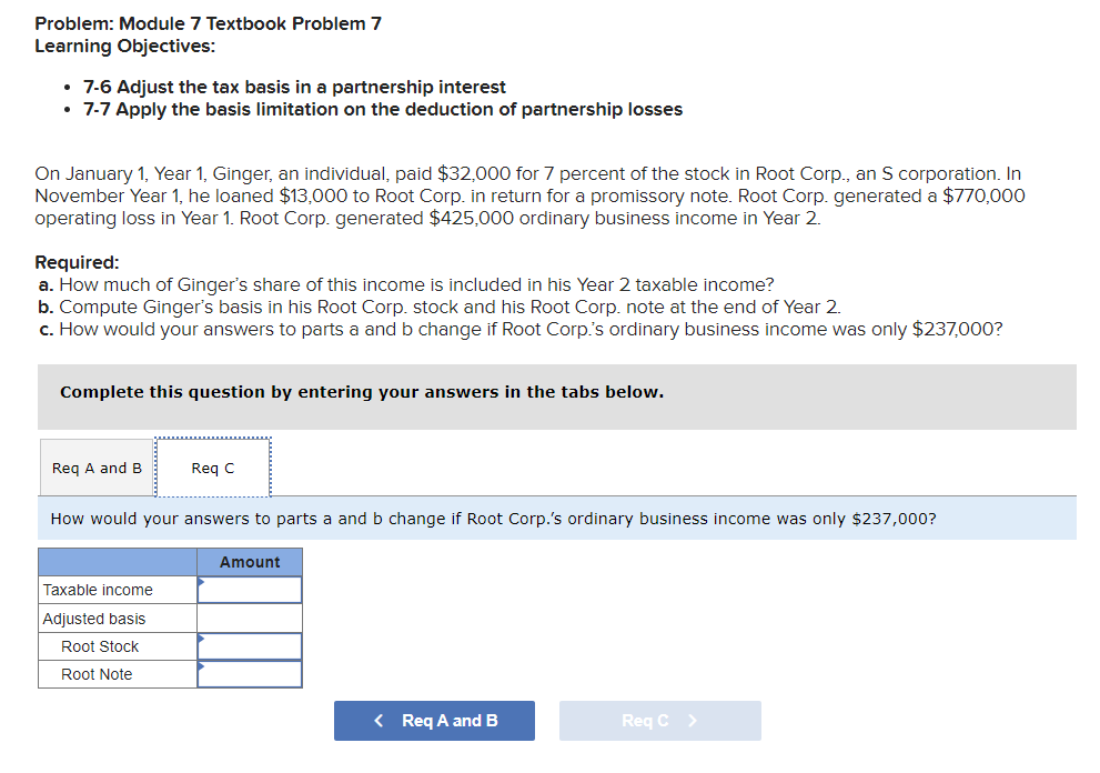the tax basis in a partnership interest - 7.7 Apply the basis