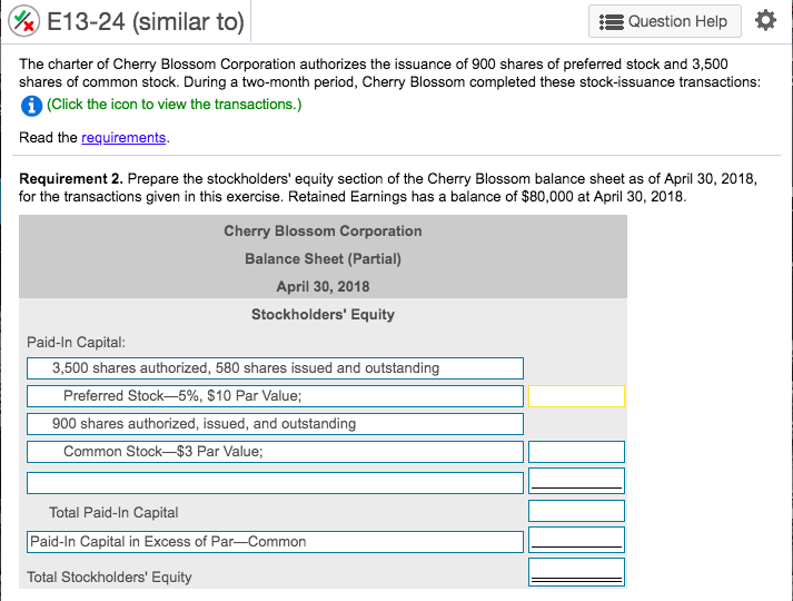 Please include the calculations for how you got each answer. Thanks! E13-24
