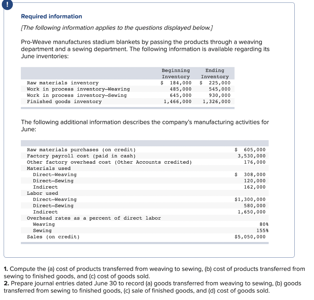 ***** PLEASE ANSWER ALL 4 JOURNAL ENTRIES BELOW ******* Required information