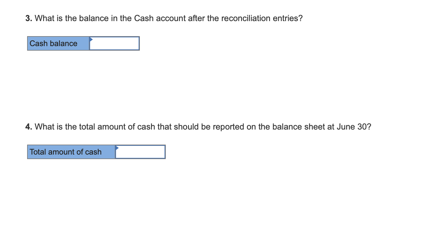 result of the bank reconciliation. (If no entry is required for a