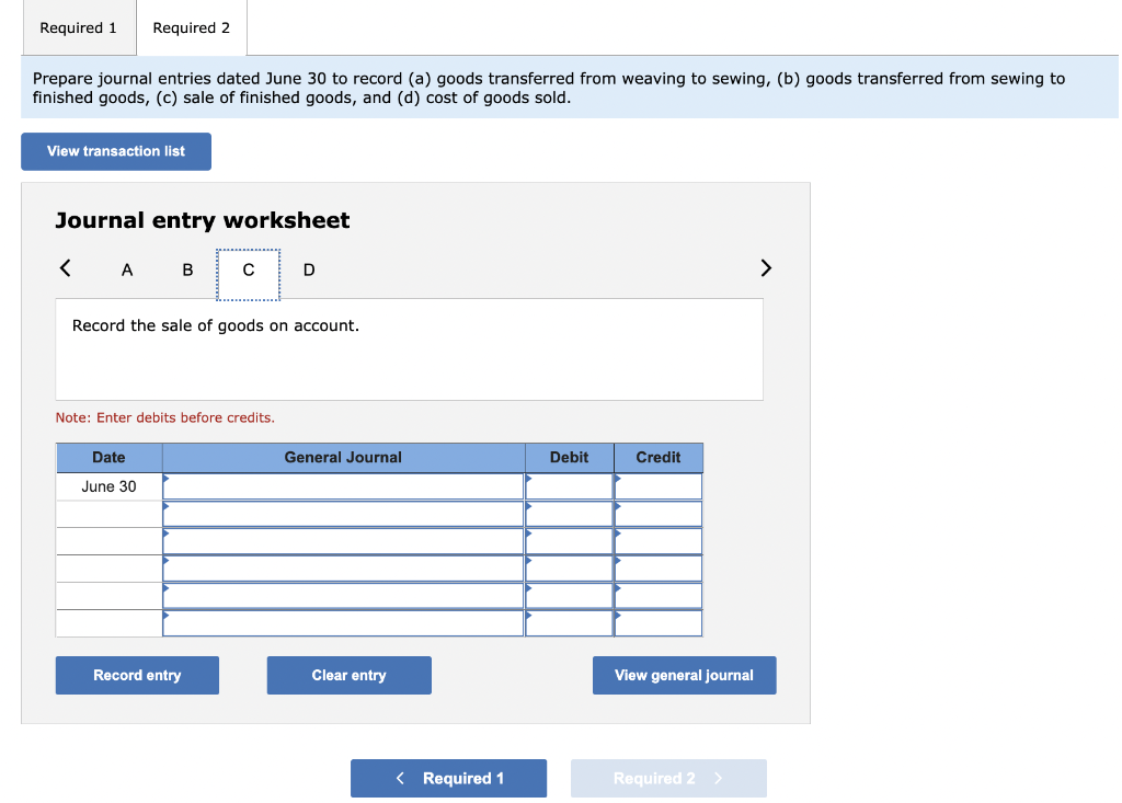 inventory Work in process inventory-Weaving Work in process inventory-Sewing Finished goods inventory